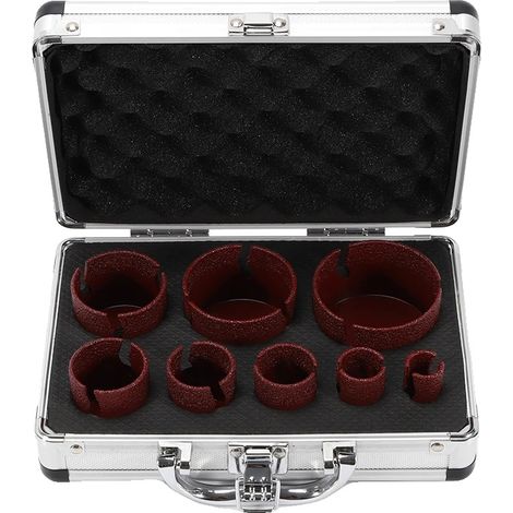 Diamantkernbohrer Set, M14 Gewinde, 8 Teile, Rot (1/2)