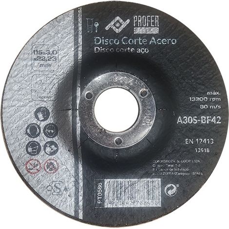 DISQUE C ACIER BOMBÉ - 230X3 MM