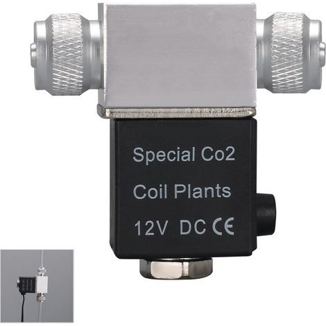Électrovanne pour regulateur de systeme de CO2 d'aquarium Sortie cc 12V Connecter un tube 46mm ou un compteur a bulles Double tete sans bruit Version basse temperature,modele: Prise Double Head-EU (1/5)