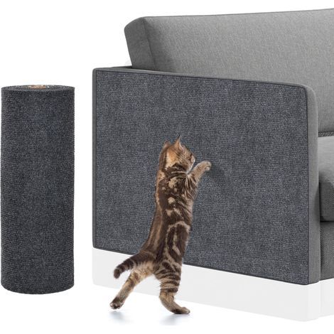 Katzenkratzmatte, selbstklebend, zuschneidbar, Polyester, für Sofa und Wand (1/5)