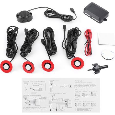 Kit Radar de Recul 16,5mm avec Avertisseur Sonore pour Voiture, Aide au Stationnement, Capteur de Stationnement Blanc (1/5)