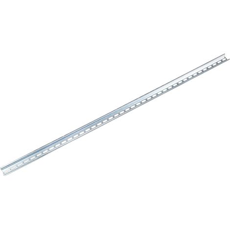 Rail DIN RS PRO 1m x 35mm x 15mm, Fendu, Rail oméga profond en Acier ( Prix pour Paquet de 4 )