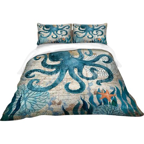 Dreiteiliges Bettwäscheset im modernen Stil, aus 100 % Polyester, bestehend aus einem Kissenbezug und einem Bettbezug (Doppelbett). (1/5)