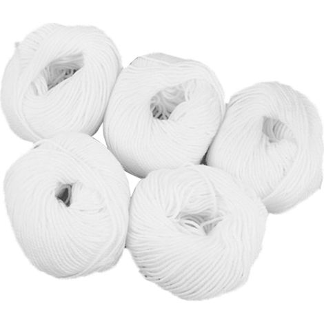 Lot de 5 fils blancs fins pour reliure, pratiques, élégants et simples, pour la couture et la confection de cahiers. (1/5)