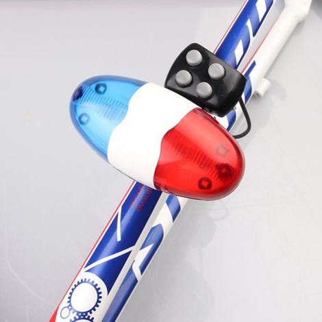 Klaxon Vélo Puissant 6 LED, 4 Tons Sonores avec Éclairage pour VTT et Scooter (1/2)