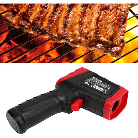 Thermomètre Infrarouge IR de Cuisine Modèle ABS  186g  LCD avec Mesure Haute Précision ±2% pour Cuisson Barbecue Viande Sucres Congélateur (1/5)