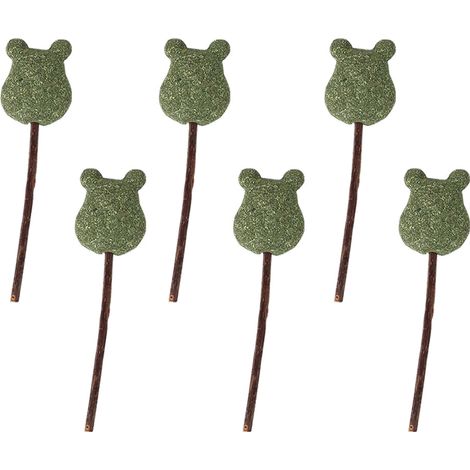 6 sucettes à l'herbe à chat, jouet à mâcher pour nettoyage dentaire, apaisement et stimulation physique (1/5)