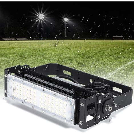 Projecteur de stade LED 50W 6500lm 6500K Stadium Flood Light IP66 étanche AC100-265V pour stade, aire de jeux, quai, place, éclairage de zone extérieure (1/5)