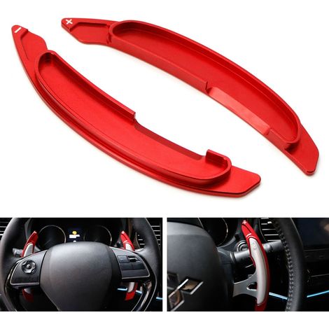 Prolunga per leve cambio al volante in alluminio rosso per Mitsubishi Lancer Evo X/Outlander (2008‑2016) (1/5)