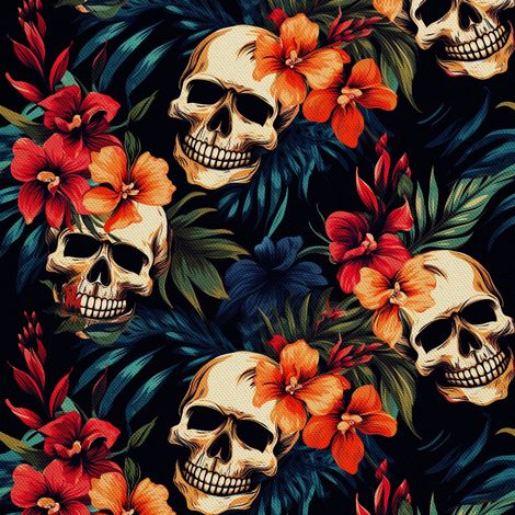 Tela decorativa para exteriores Oxford - Motivo de calavera I DX4460 (1/5)