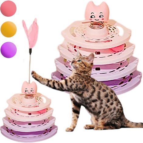 Katzenspielzeug – rosa und lila
