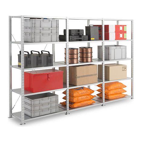 Regale für die Werkstatt 5 Ebenen - Startmodul - 2000x1000x600mm - Max. Belastung pro Ebene 310kg/Ebene - RAYATL/GAL/1060/D2