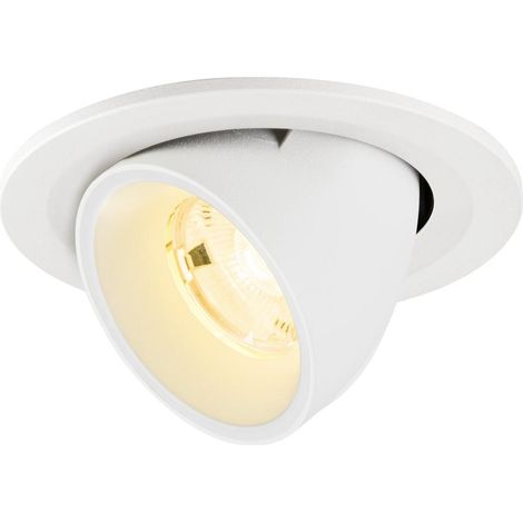 Spot encastré NUMINOS® GIMBLE S intérieur 3000 K 20° IP20 rond blanc - SLV - 1009407