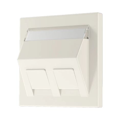 Jung Tapa para adaptador de montaje 30°, 2 vías, con campo de rotulación, termoplástico, Serie LS, weiß LS 569-30 BF PL