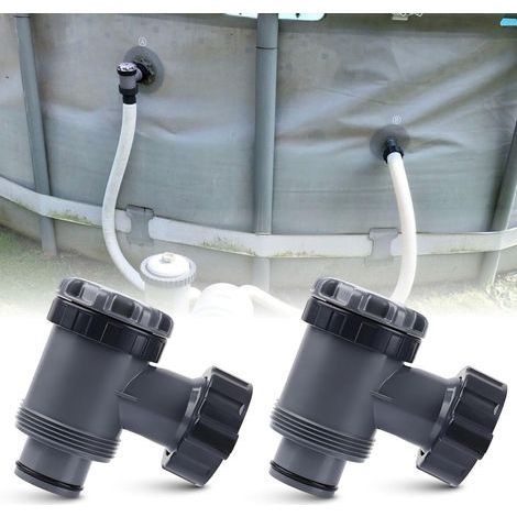 Set mit 2 Ersatz-Kolbenventilen, 38 mm, Absperrventil für Aufstellpools, kompatibel mit 1 1/2-Zoll-Schlauch, kompatibel mit gängigen Poolfilterpumpen (1/5)