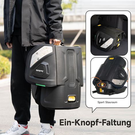 Siège auto pliable Jovikids avec fixation ISOFIX, i-Size R129, pour enfants de 3 à 12 ans environ (100-150 cm), rehausseur avec dossier, idéal pour les voyages (bleu). Visitez la boutique Jovikids. (1/5)