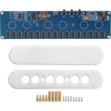 Carte de contrôle STM8S005 pour horloge LED IN14 avec tube numérique, circuit imprimé RGB, USB et boîtier acrylique - Idée cadeau