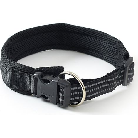 Collier Hybride Pour Chien - Avec Rembourrage En Néoprène Et Bandes Réfléchissantes - Pour Races Moyennes Et Grandes - 1 Pièce (1/5)