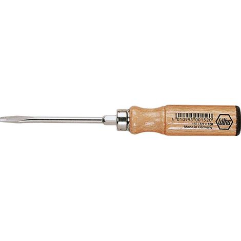 Wiha Holz-Schraubendreher Schlitz 5,5 mm x 100 mm (00152)