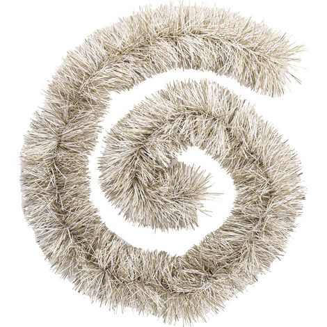 Guirlande de Noël BOA large 15 cm OR et Blanc Longueur 2 mètres - Feeric Christmas