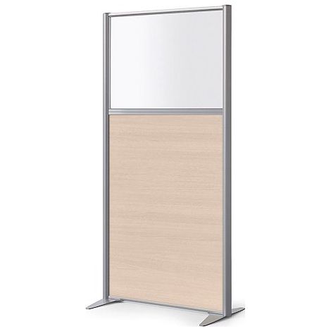 Cloison de séparation semi vitrée bois B-Zen chêne clair - H 160 x L 81 cm
