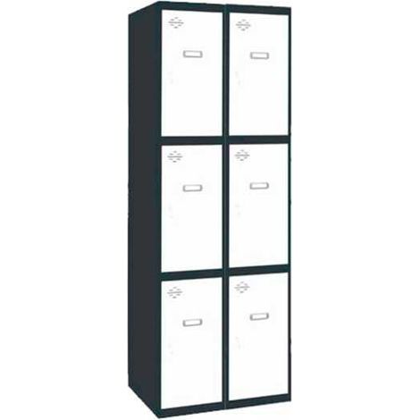 Taquilla 1800x600x500 SIMONLOCKER PROFESIONAL 3 PUERTA 2/6 300 (600)AN/BL marca SIMONRACK