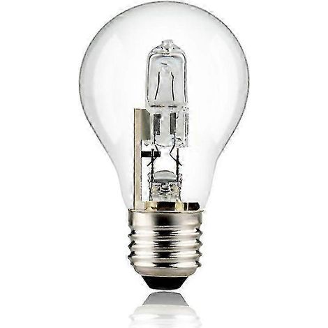 Lot de 4 ampoules halogènes A55 à économie d'énergie, ampoule classique, cuivre (numéro atomique 74), protection des yeux, chauffage, spectre complet, dimmable, culot E27 à vis. (1/5)