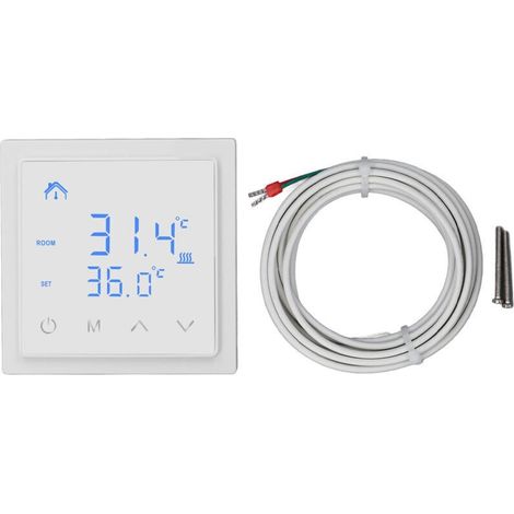 Thermostat électrique de chauffage par le sol, affichage LED, haute précision, anti-faux contact, régulateur de température 16A AC85V-250V (1/4)