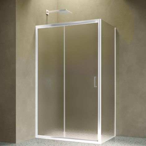 Siro - Box doccia ad angolo 100x80 cm 1 anta scorrevole