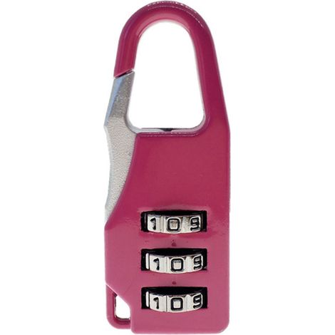 Cadenas à combinaison à 3 chiffres, Mini outil en alliage de Zinc pour valise, tiroir, boîte à outils, rose rouge.