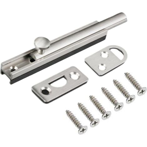 Loquet de Surface, 1 pièce, Loquet de Porte en Laiton sans Rouille, Simple Verrou à Barillet pour Portes de Chambre, Fenêtres, Portes de Toilette et Abris de Jardin (76 mm x 15 mm, Or Brossé