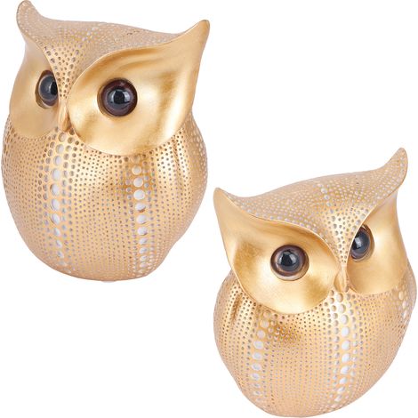 Statuette Hibou en Résine Nordique, Sculpture Animale Décorative pour Bureau et Maison (1/5)