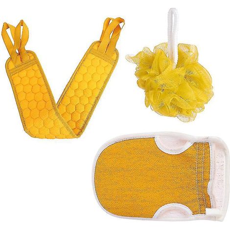 3-teiliges Peeling-Badetuch