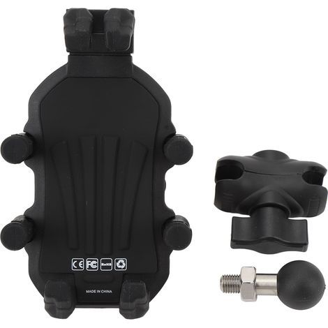 Motorrad-Gabelhalterung mit Vibrationsdämpfer, einstellbarer Schnellverriegelung für Smartphones von 4,9 bis 8,1 Zoll, M10-Kugelkopf, geringer Durchmesser (1/5)