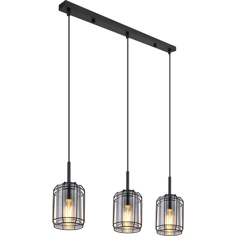 Globo - lámpara colgante - Kammi - negro - metal - gran lámpara