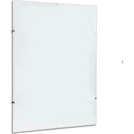 Cornice a giorno espositore porta foto e documenti da parete con lastra in Crilex e supporto in MDF -40 x 50 cm