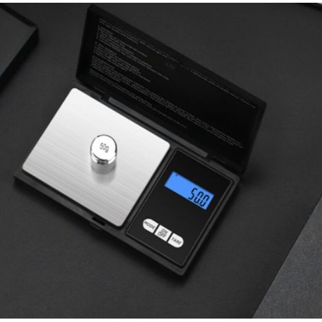 Precision digital kitchen scale 1 kg/0.1 g in stainless steel with LCD screen (1/4)