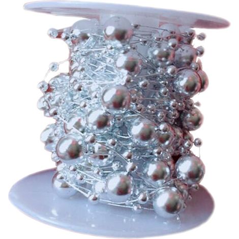 Perles en Forme d'Étoile pour Ligne de Pêche 10m - Décoration Fête Mariage Noël (Argent 3+8mm) (1/3)