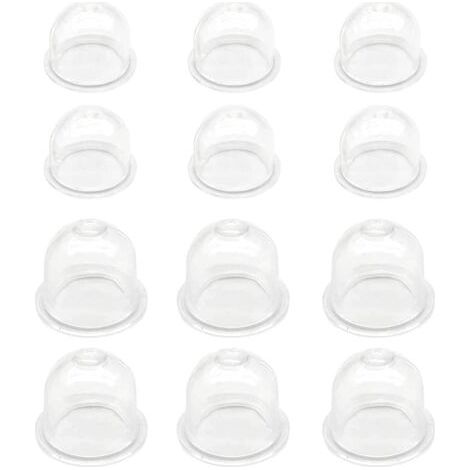 Blanche Pompe D'ampoule D'amorce 6pcs19 mm/6pcs22mm Tasse D'huile de Carburateur Capsule D'allumage Pompe à Carburant pour Tondeuse, Débroussailleuse, Scie à Essence, Tronçonneuse