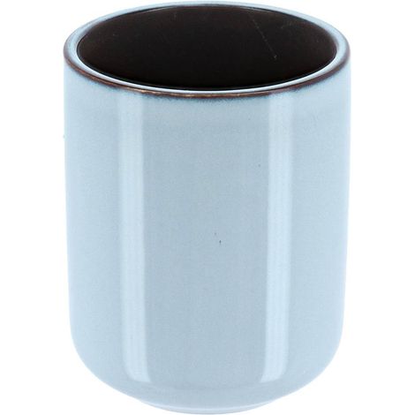 Bicchiere in gres laccato - blu - Tendance (1/2)