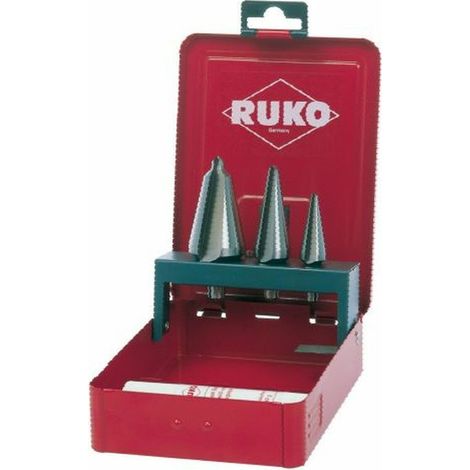 Set di punte coniche HSS-E CO RUKO da 5 pezzi + 30 g di pasta da taglio (1/2)