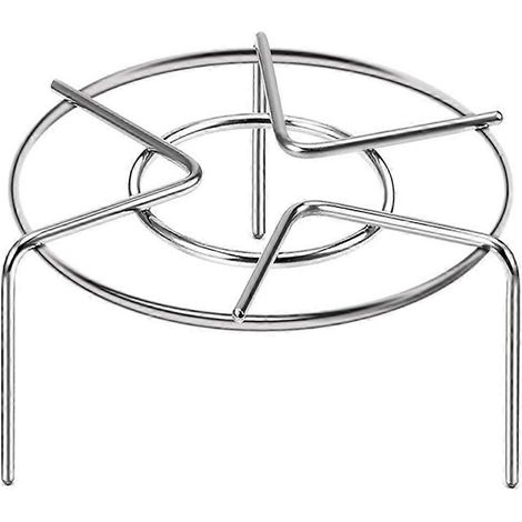 Support de cuisson pour autocuiseur, casserole et poêle, idéal pour les aliments, les légumes et les crabes. Haut, robuste, en acier inoxydable, avec grille de cuisson vapeur argentée.
