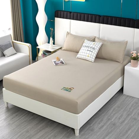 Housse de Matelas 150x200 cm, Protège-Matelas en Jersey avec Bord Élastique, Housse Anti-Acariens Imperméable et Respirante, Alèse Lit Simple (1/2)