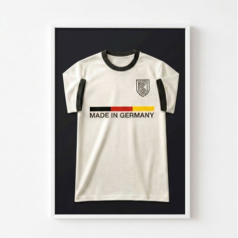 K-Möbel Cadre Maillot Blanc 60x80cm Fond Noir Vitrine Bois Massif