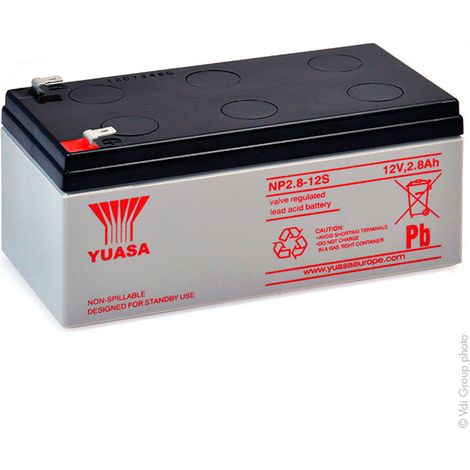 Yuasa - Batterie plomb AGM YUASA NP2.8-12 12V 2.8Ah F4.8