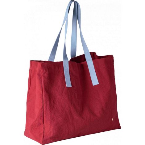 VIVARAISE - Cabas Iona en coton bio rouge - Sac cabas quotidien durable et écologique (1/3)