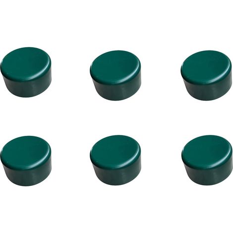 Pfostenkappen – 6er-Pack – Kunststoff – Rostschutz – Gartenzaun – 48 mm Grün (1/5)