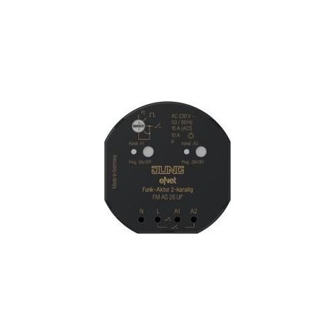 Jung Actionneur de commutation/bouton-poussoir radio eNet 2 fois Mini FM AS 26 UP