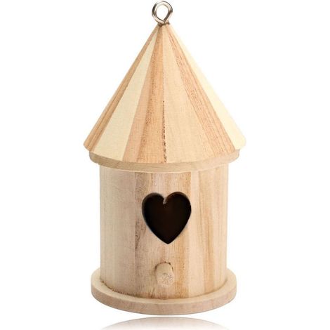 Maison Pour Colibris - Maison En Bois Pour Oiseaux - Pour Extérieur Accrochage Mur Ou Arbre - 1 Pièce (1/5)