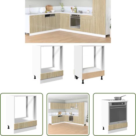 vidaXL Holzwerkstoff -  Herdumbauschrank Sonoma-Eiche 60x46x81,5 cm Holzwerkstoff (1/5)